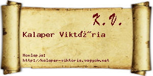 Kalaper Viktória névjegykártya